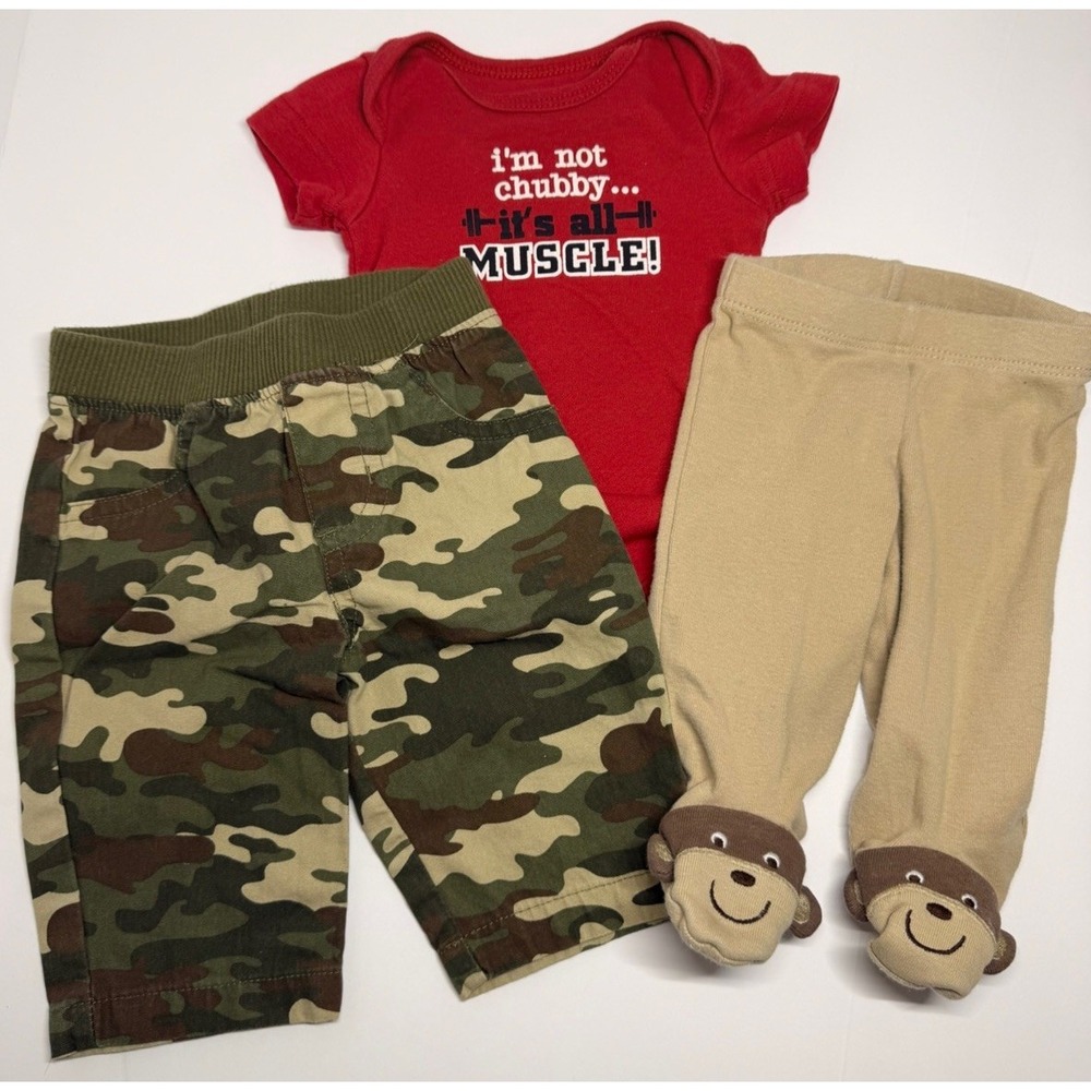 Bundle Of 3 Baby Boy Newborn Clothes